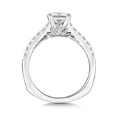 Princess-Cut Straight Diamond Engagement Ring
